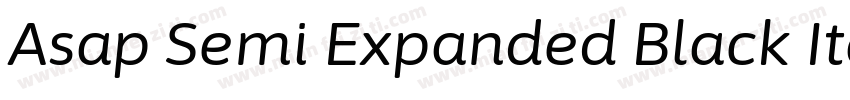 Asap Semi Expanded Black Italic字体转换